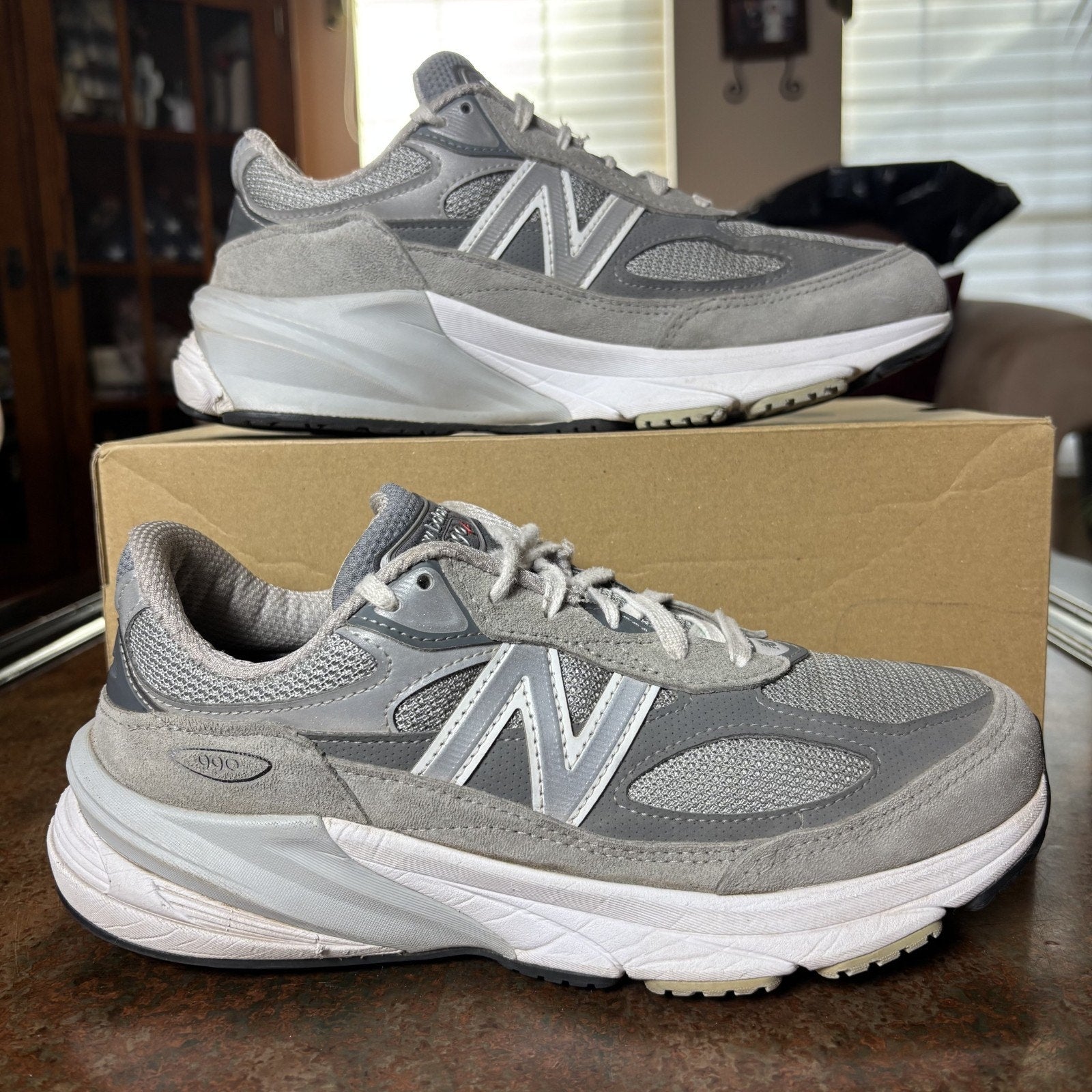 New Balance 990 V6 Shoes Women's Size 9 D Wide Grey Made In USA Comfort Sneakers