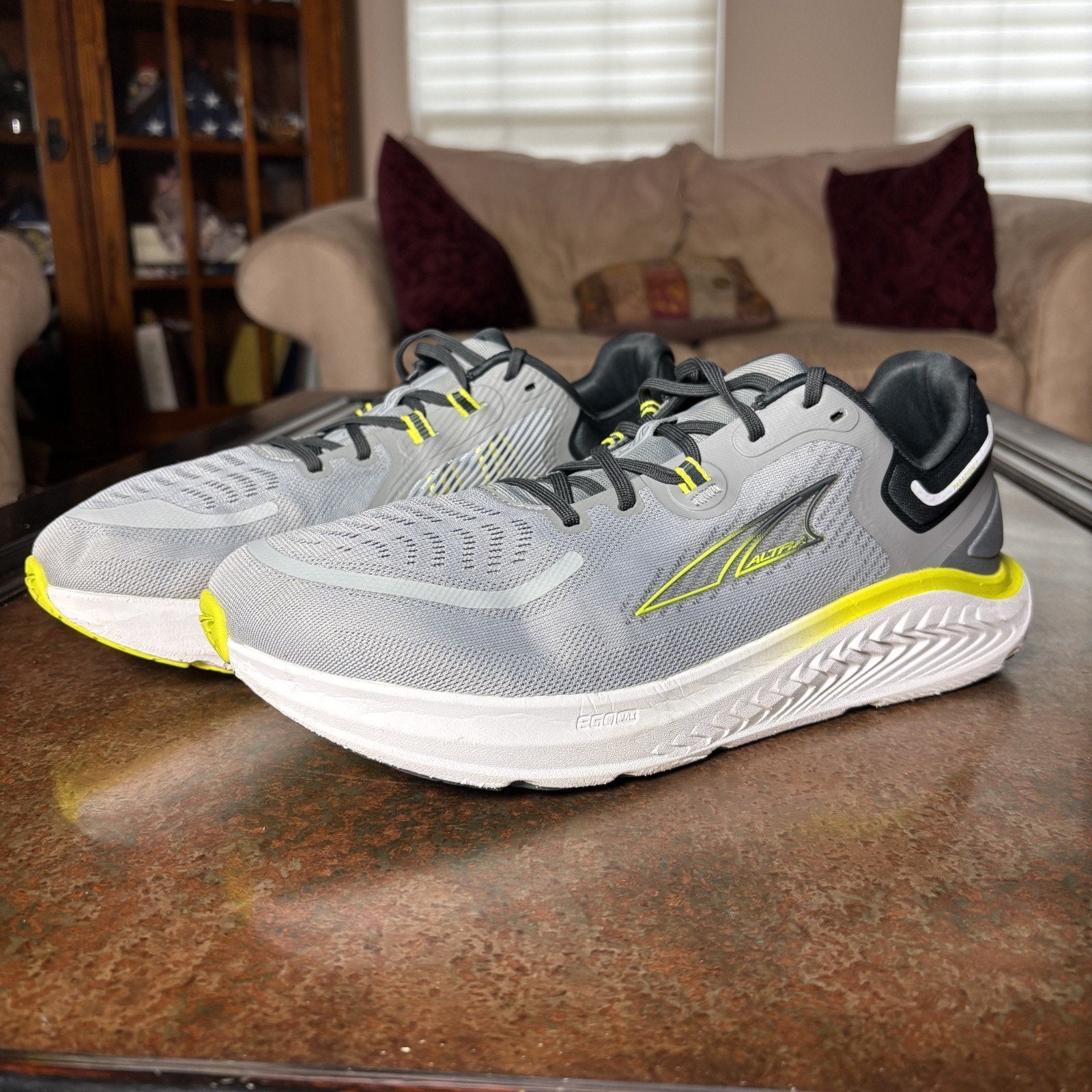 Altra Paradigm 7 Shoes Mens Size 12 Grey Road Running Athletic Zero Drop Sneaker