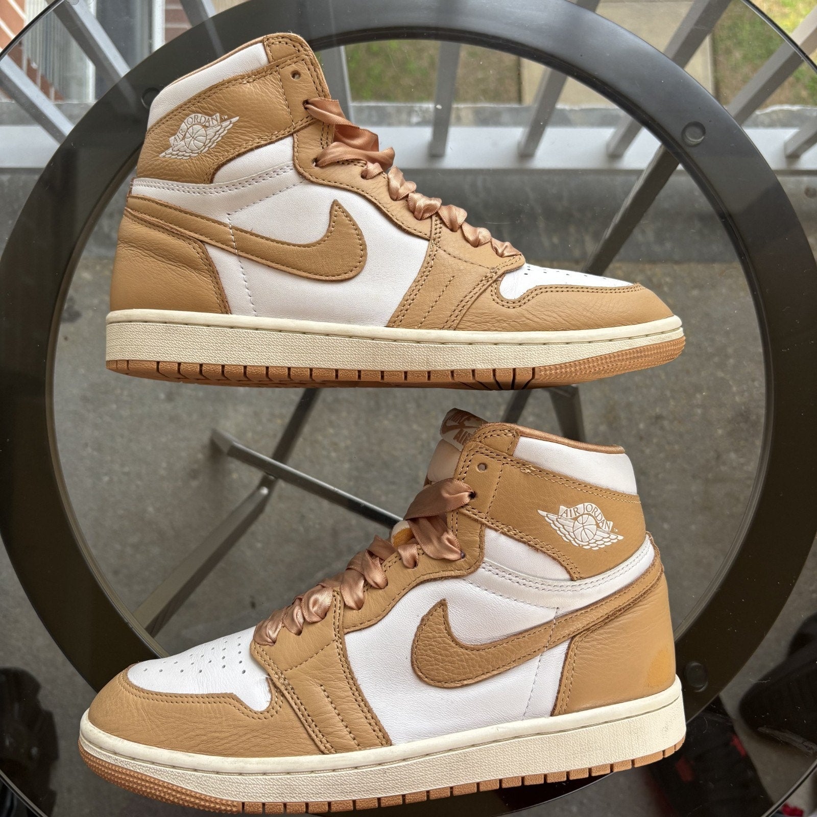 Air Jordan 1 Retro High OG Shoes Women's Size 9 Praline White Lifestyle Sneakers
