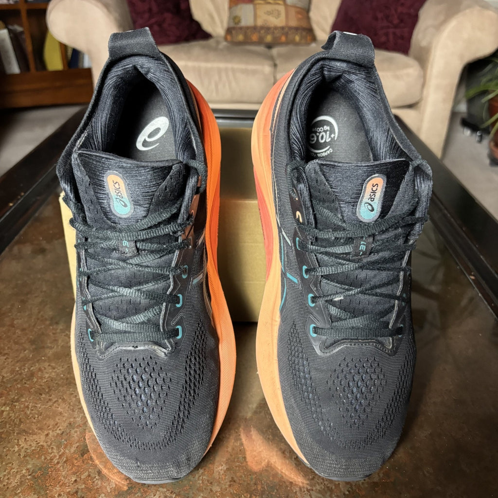 Asics Gel Kayano 31 Shoes Men's 13 Black Orange Road Running Athletic Sneakers