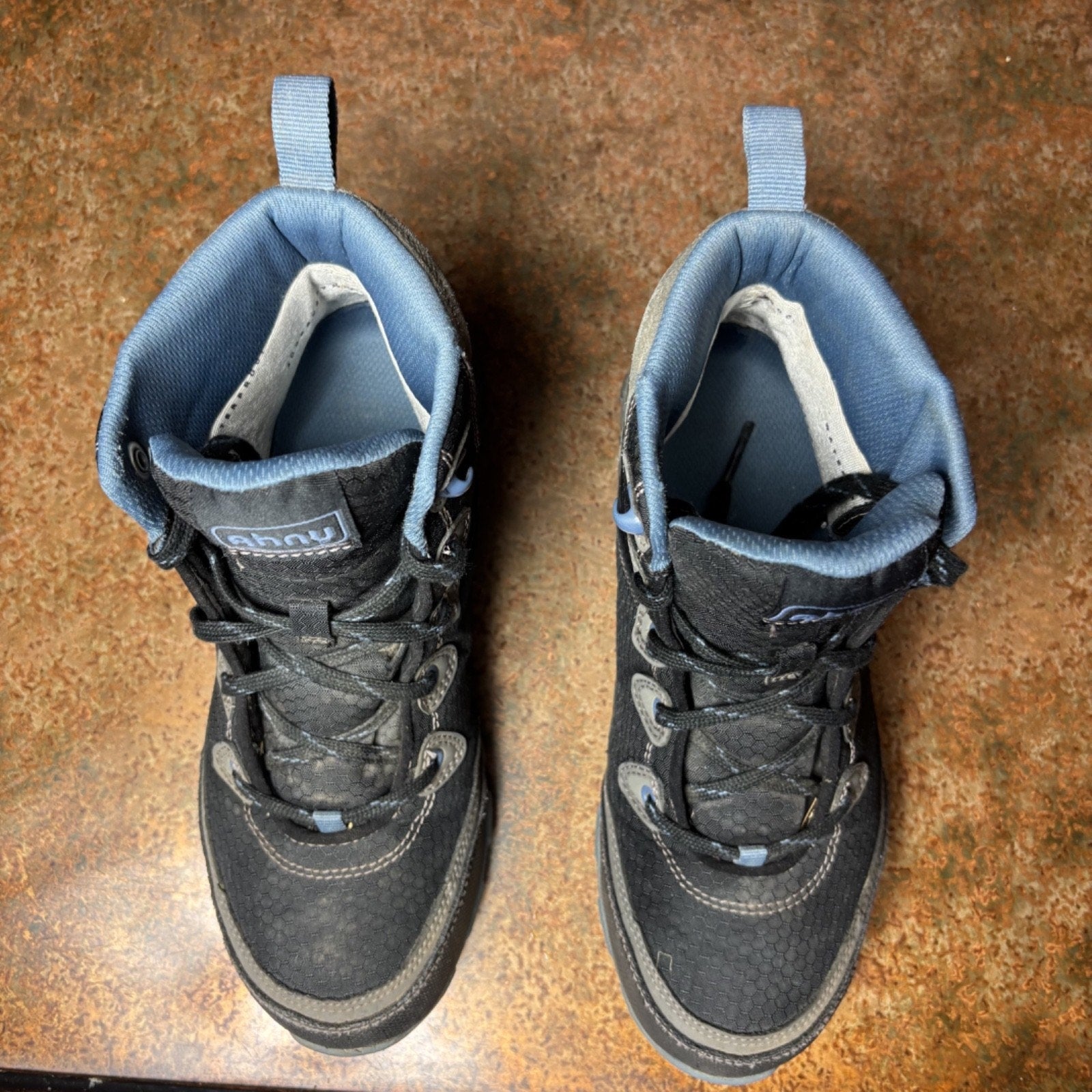 Ahnu Sugarpine Boots Women's Size 6.5 Blue Grey Trail Outdoor Waterproof Shoes