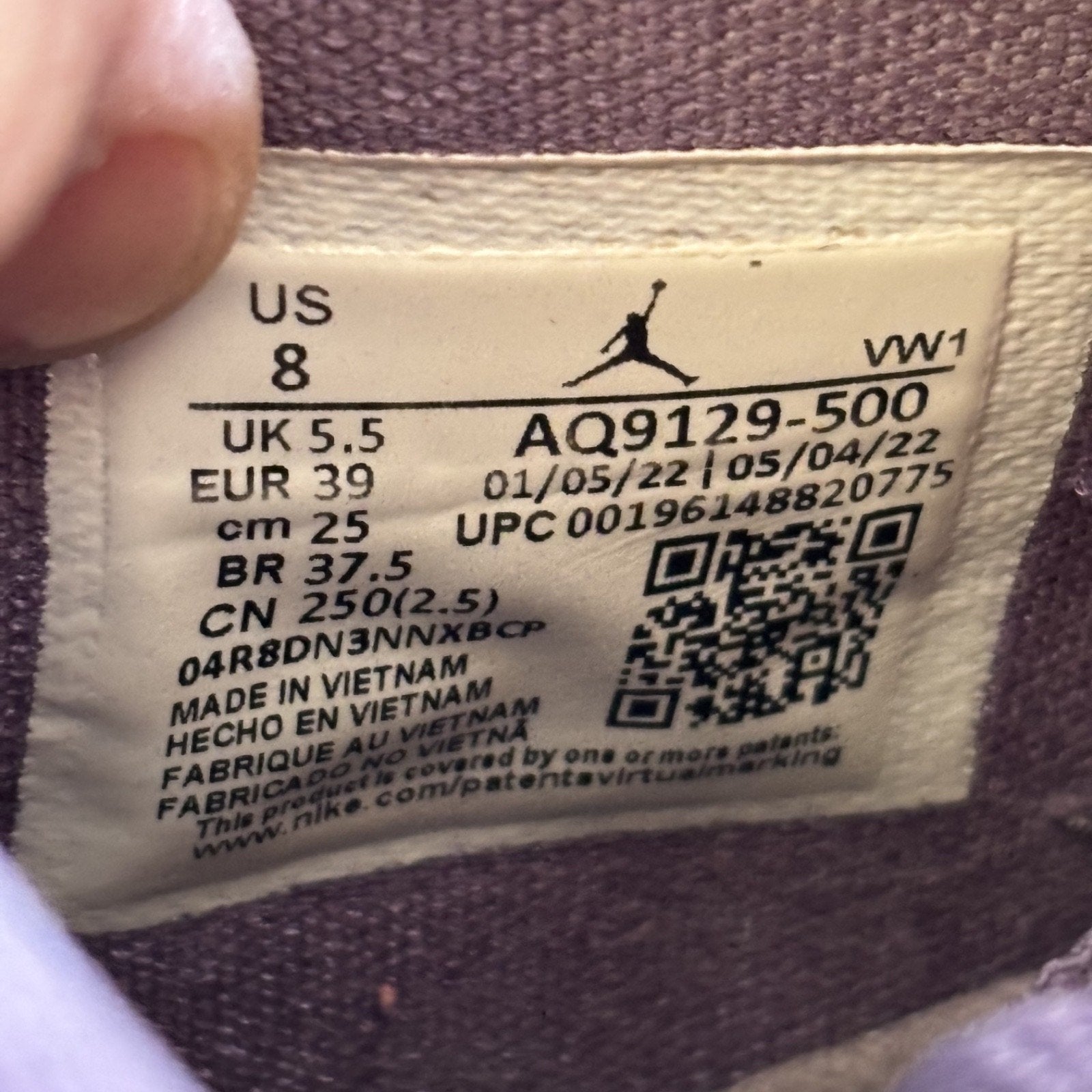 Nike Air Jordan 4 Retro Canyon Purple Shoes Women's 8 Casual Sneakers AQ9129-500