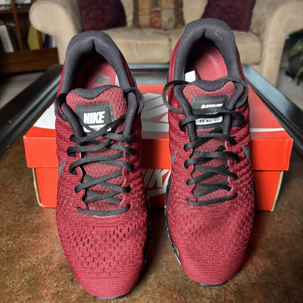 Nike Air Max 2017 Shoes Mens Size 8 Team Red Athletic Running Training Sneakers