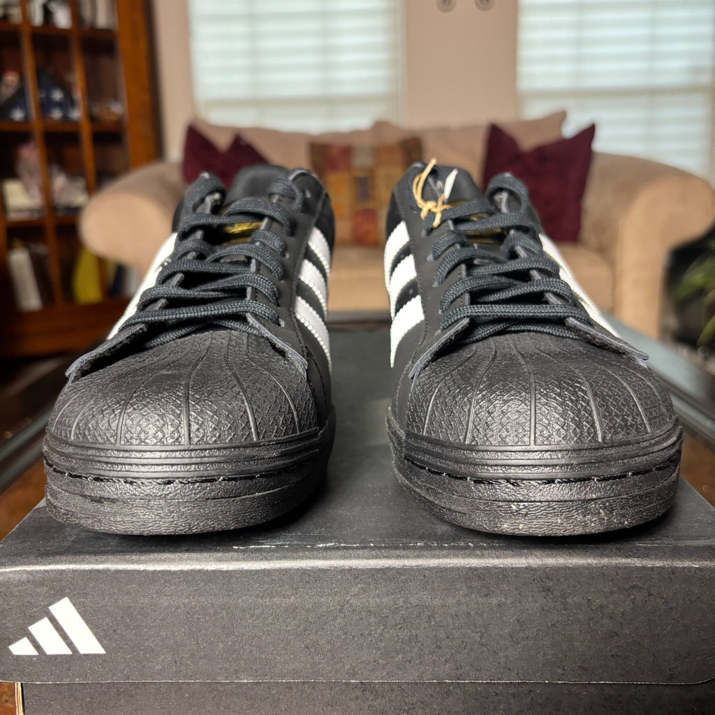 Adidas Originals Superstar Black White Leather Casual Shoes Sneakers Mens Sizes