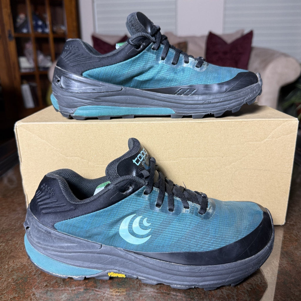 Topo Athletic Ultraventure Pro Womens Size 6.5 Teal Black Trail Running Sneakers