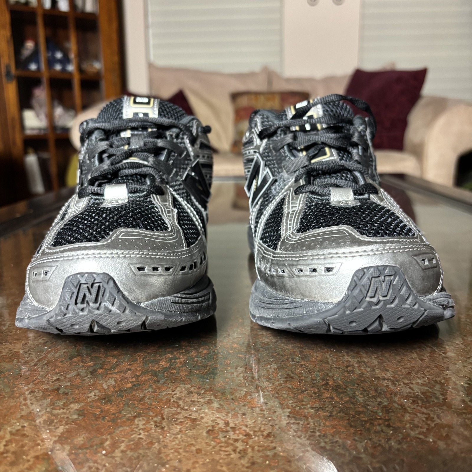 New Balance 1906R Shoes Men's 11.5 Black Metallic Silver Athletic Gym Sneakers