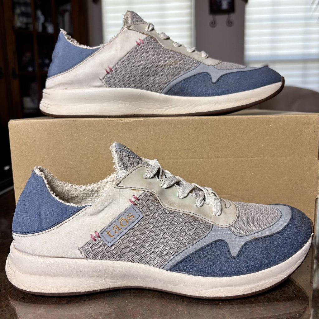 Taos Direction Shoes Women's Size 9 White Blue Lifestyle Casua Mesh Sneakers