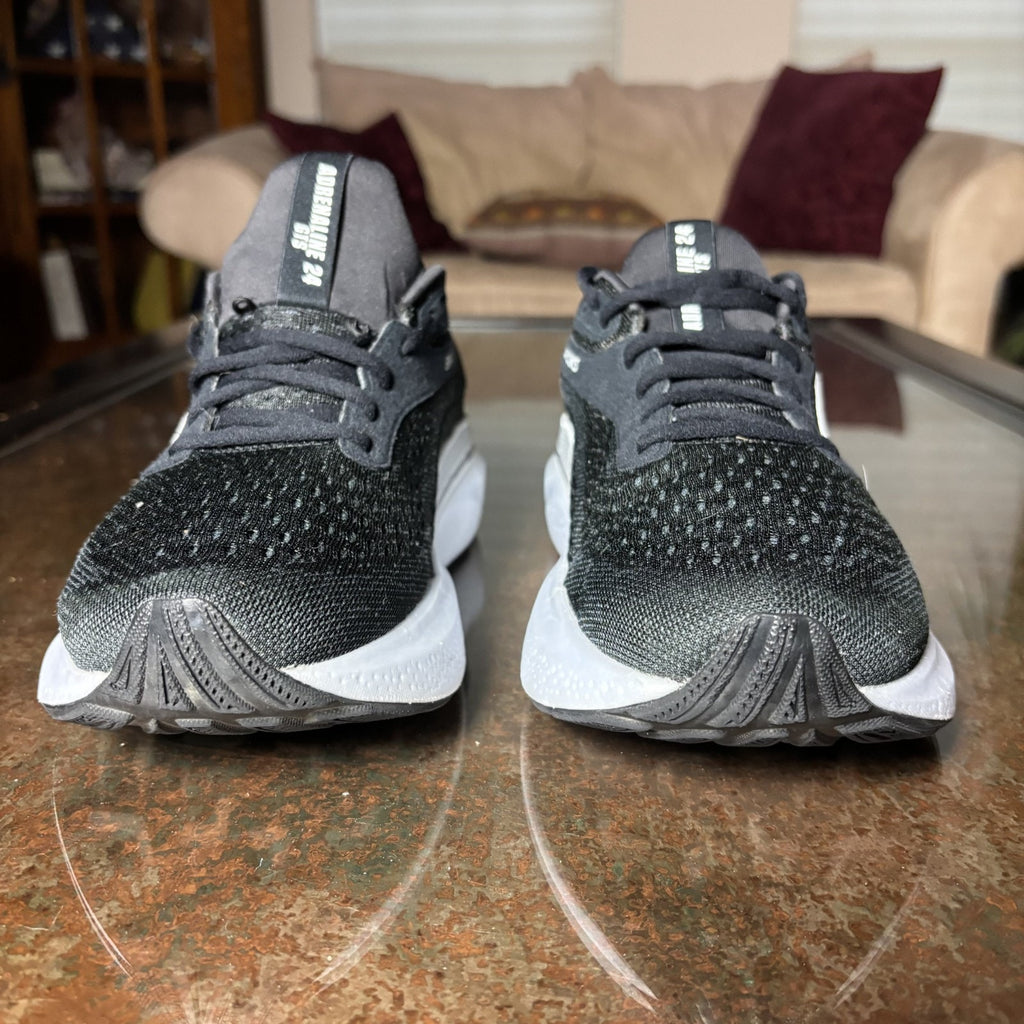 Brooks Adrenaline GTS 24 Womens 8.5 D Wide Black White Road Running Athletic Gym