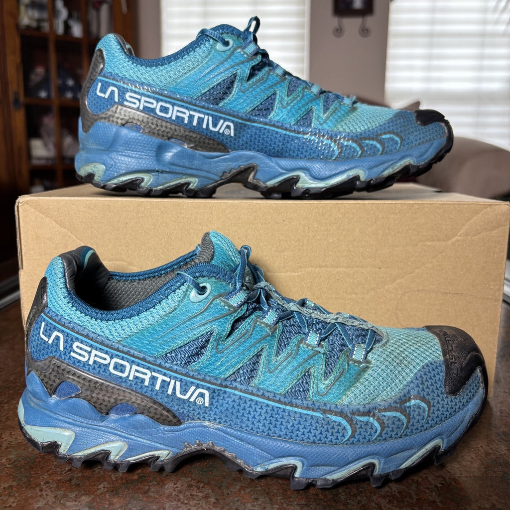 La Sportiva Ultra Raptor Shoes Women's Size 9 Blue Black Trail Outdoor Hiking