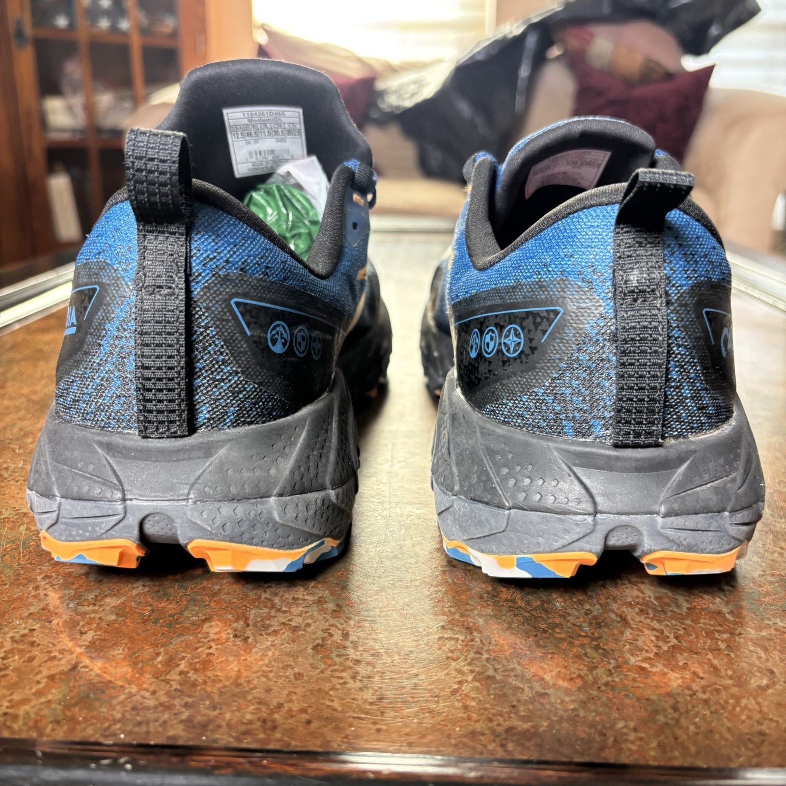 Brooks Cascadia 18 Shoes Mens Size 12.5 Blue Black Trail Running Hiking Sneakers