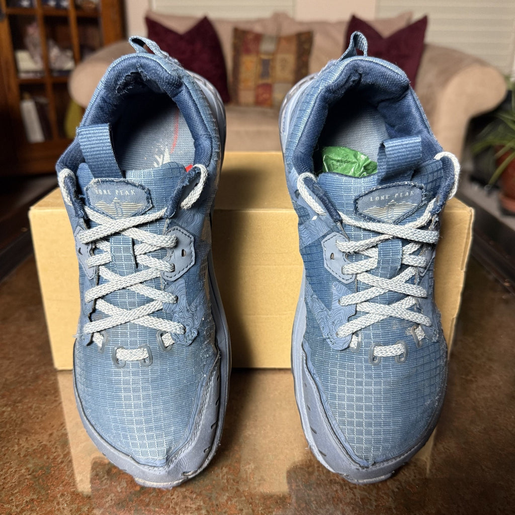 Altra Lone Peak 6 Trail Running Shoes Women's 8 Navy Blue Athletic Gym Zero Drop
