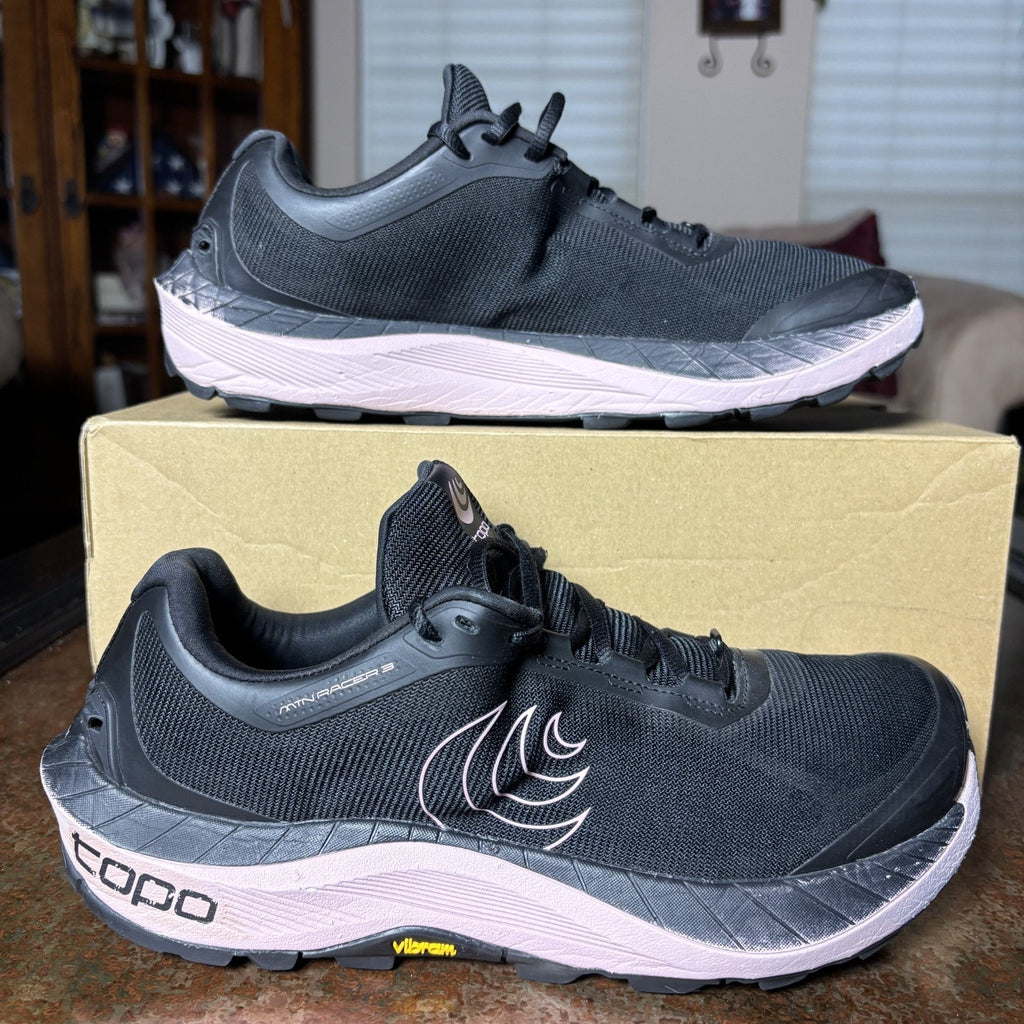 Topo Athletic MTN Racer 3 Women's Size 9 Black Pink Trail Running Shoes Sneakers