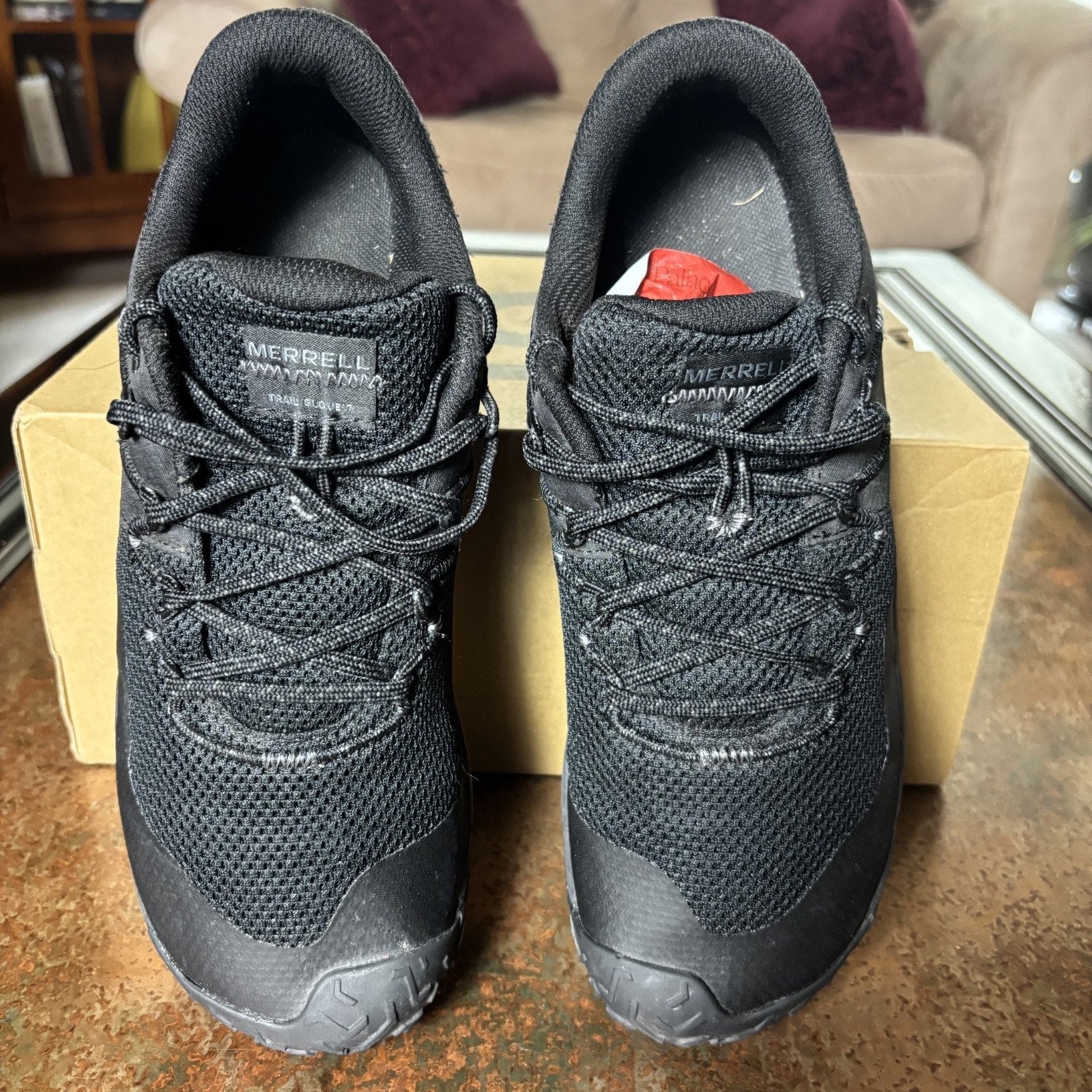 Merrell Trail Glove 7 Shoes Mens Size 8 Black Minimalist Barefoot Outdoor Vibram