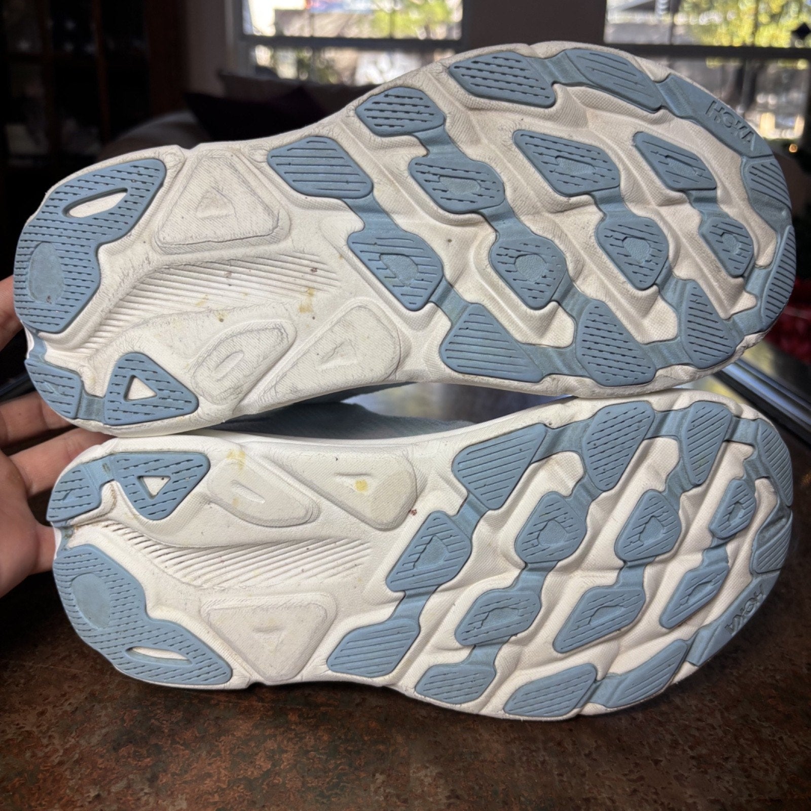 Hoka One One Clifton 9 Shoes Women's Size 9 Green Purple Road Running Athletic