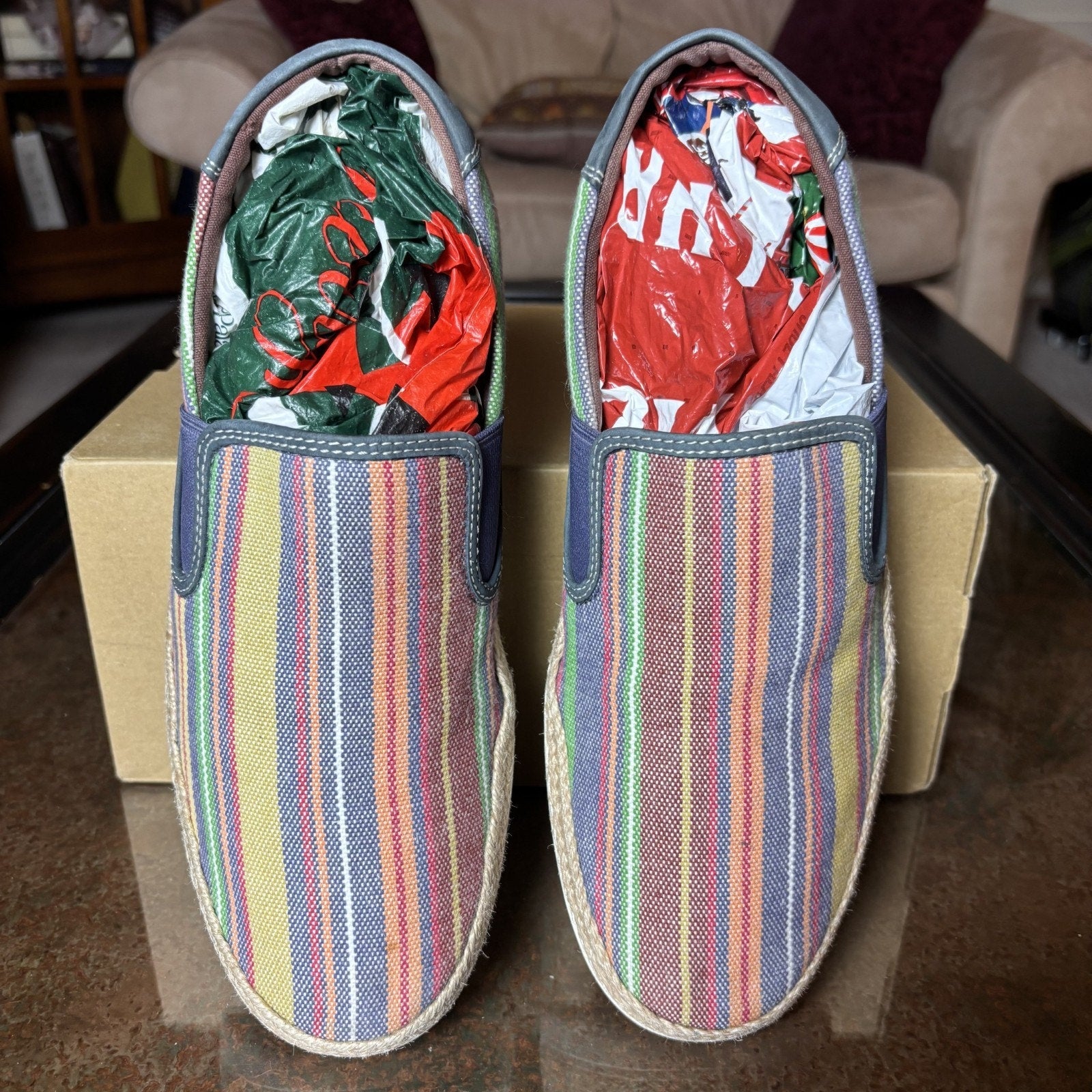 Ugg Wilton Espadrille Shoes Men Size 11 Colorful Slip On Loafers Casual Canvas