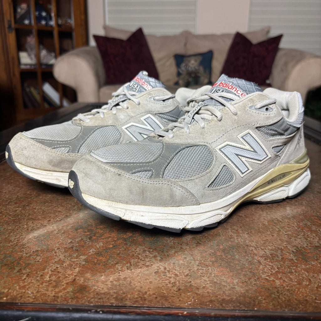 New Balance 990v3 Made in USA Shoes Women's 11 Grey Suede Classic Casual Sneaker