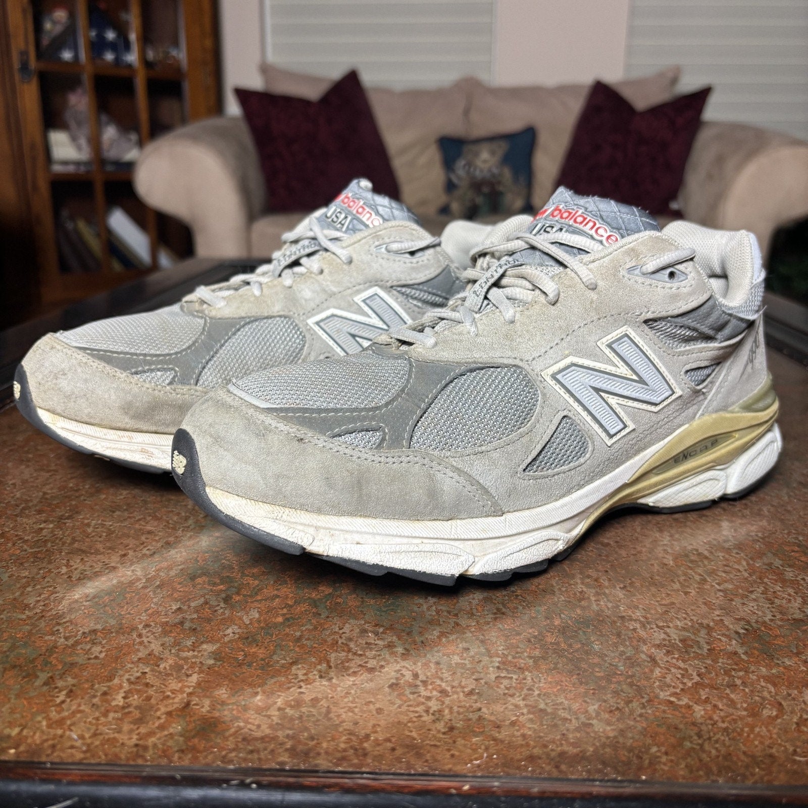 New Balance 990v3 Made in USA Shoes Women's 11 Grey Suede Classic Casual Sneaker
