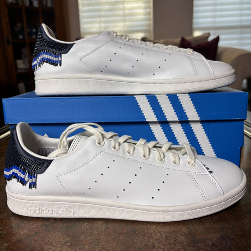 Adidas Stan Smith x CLOT Edison Chen Shoes Mens Size 9.5 White Leather Beads