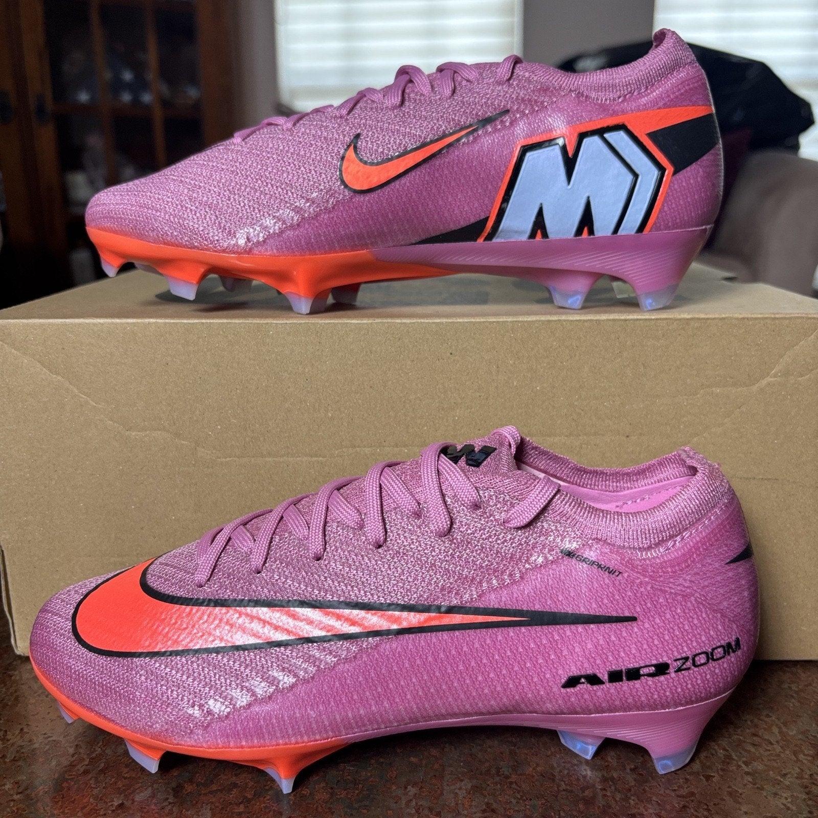 Nike Zoom Mercurial Vapor 16 Elite FG Soccer Cleats Women's Size 7 Pink Orange
