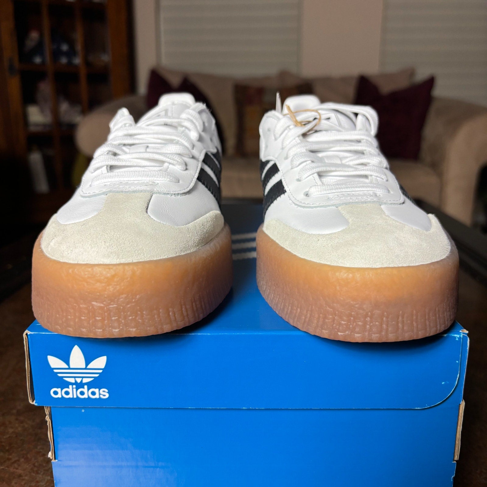 Adidas Sambae White Black Gum Casual Lifestyle Shoes Sneakers Women's Sizes NEW