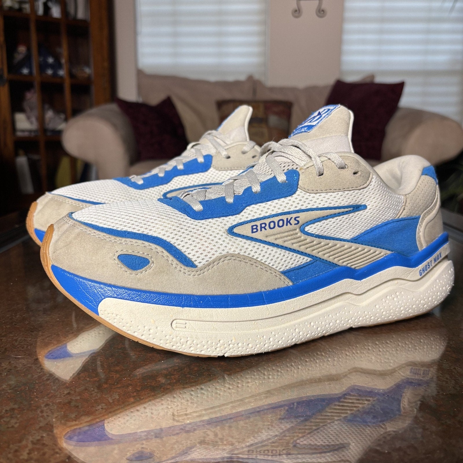 Brooks Ghost Max SE Shoes Mens Size 12.5 Grey Blue Road Running Athletic Retro