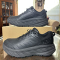 Hoka One One Bondi SR Shoes Women's 9.5 Black Leather Road Running Athletic Grip
