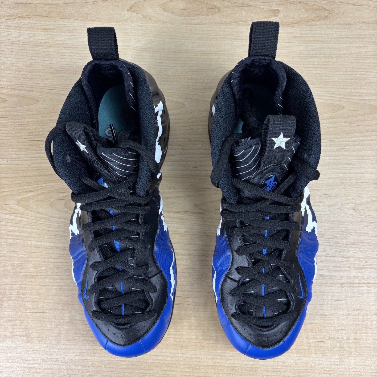 Nike Air Foamposite One Sneakers Mens Size 8 Black Blue 1996 All-Star Game Shoes