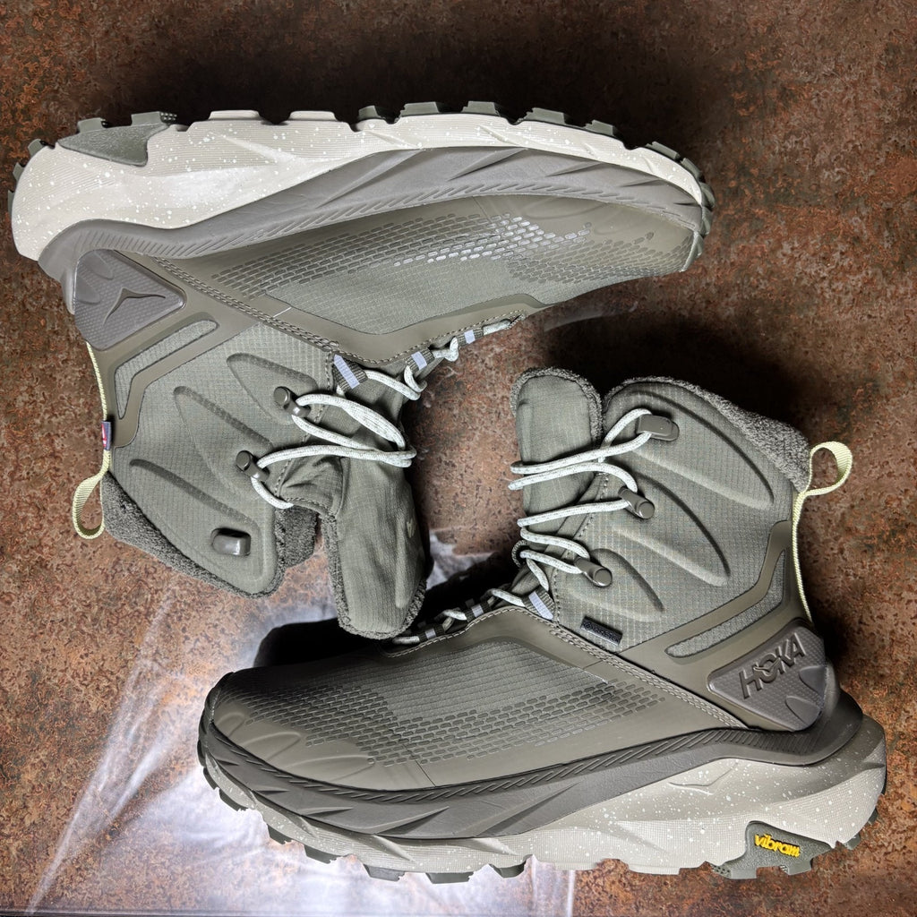 Hoka One One Kaha 2 Frost GTX Hiking Boots Mens Size 9.5 Green Outdoor Insulated