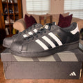 Adidas Originals Superstar Black White Leather Casual Shoes Sneakers Mens Sizes