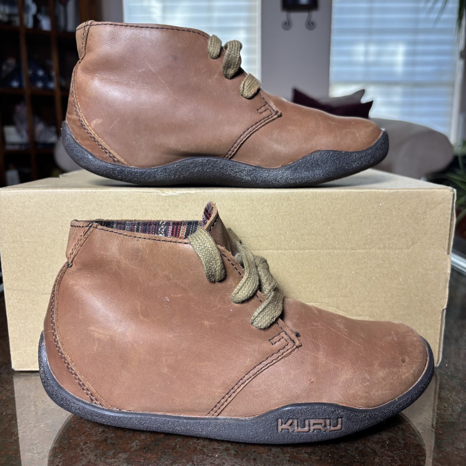 Kuru Aalto Womens Size 6 Brown Leather Chukka Ankle Boots Casual Comfort Walking