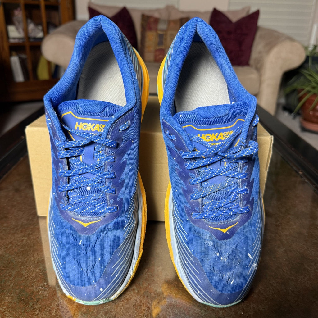 Hoka One One Torrent 2 Men's Size 11.5 Blue Orange Trail Running Shoes Sneakers