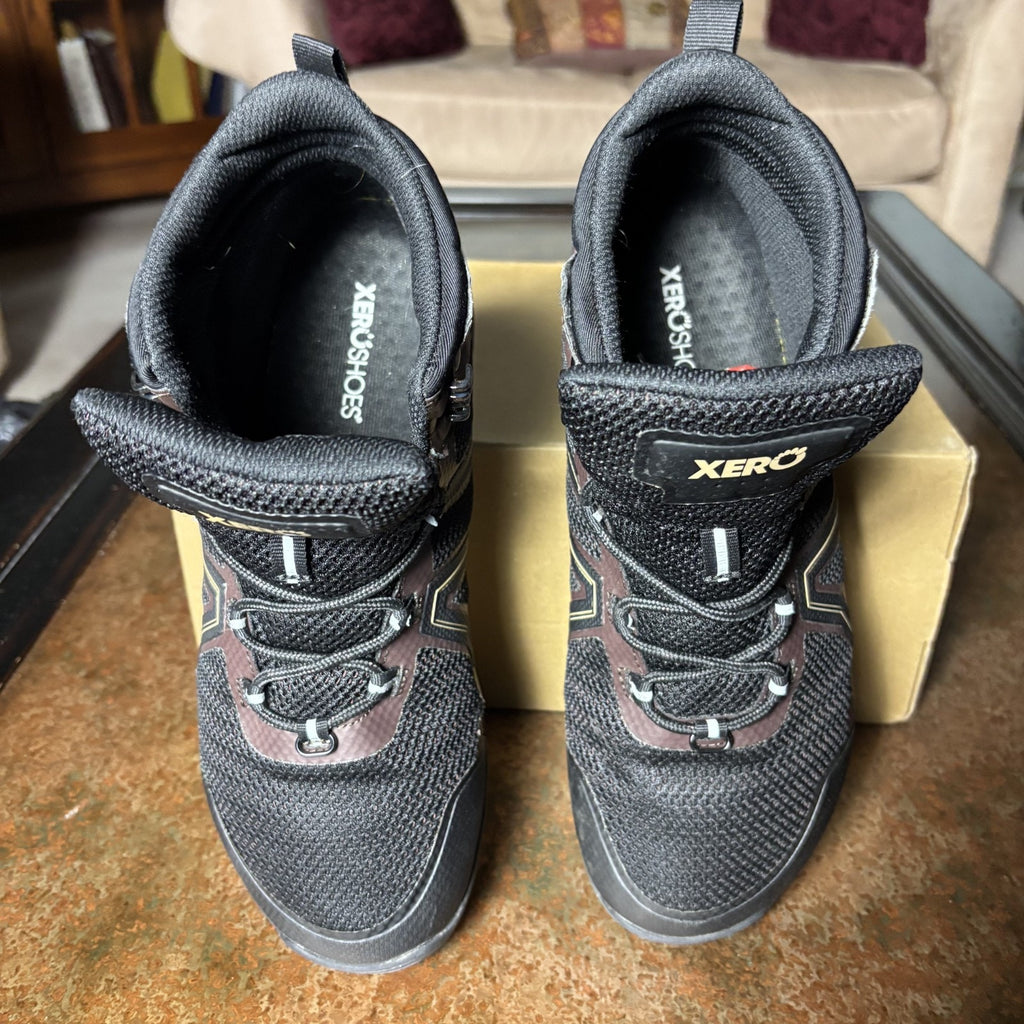 Xero Shoes Xcursion Fusion Hiking Boots Mens 9.5 Brown Trail Barefoot Minimalist