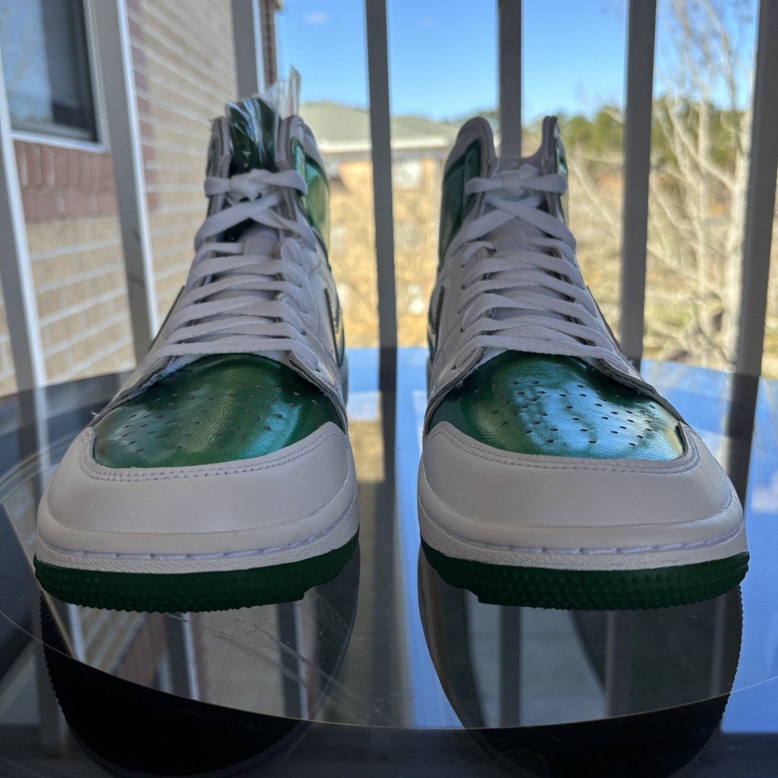 Nike Jordan 1 Retro High Golf White Metallic Pine Green Golf Shoe Mens Sizes NEW