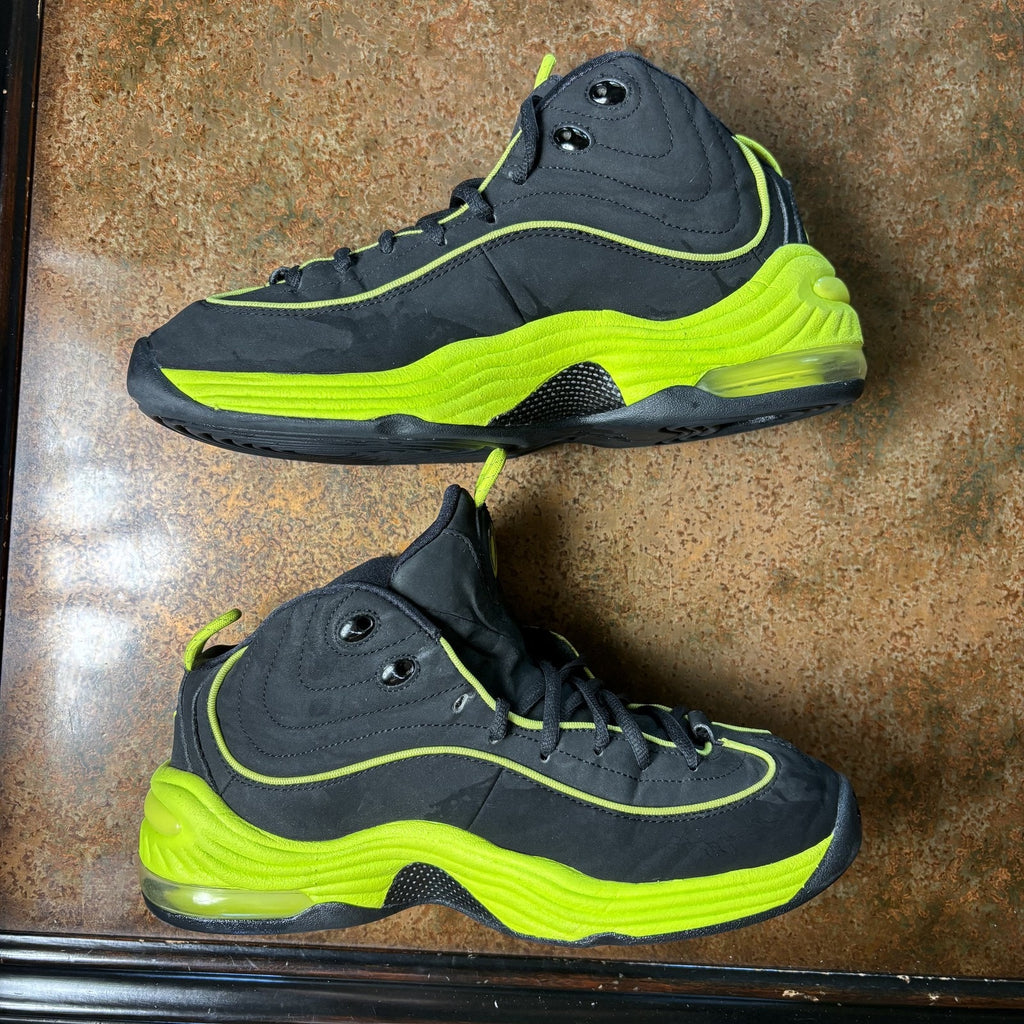 Nike Air Zoom Penny 2 LE Shoes Mens Sz 8 Black Volt Athletic Basketball Sneakers