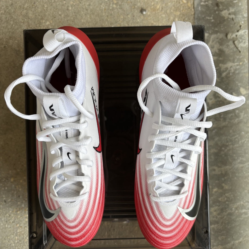 Nike Zoom Air Vapor Pro 1 Football Cleats Mens Size 8 White Red FB3298-102