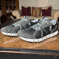 On Running Cloud Shoes Womens Sz 9.5 Black White Lifestyle Road Running Sneakers