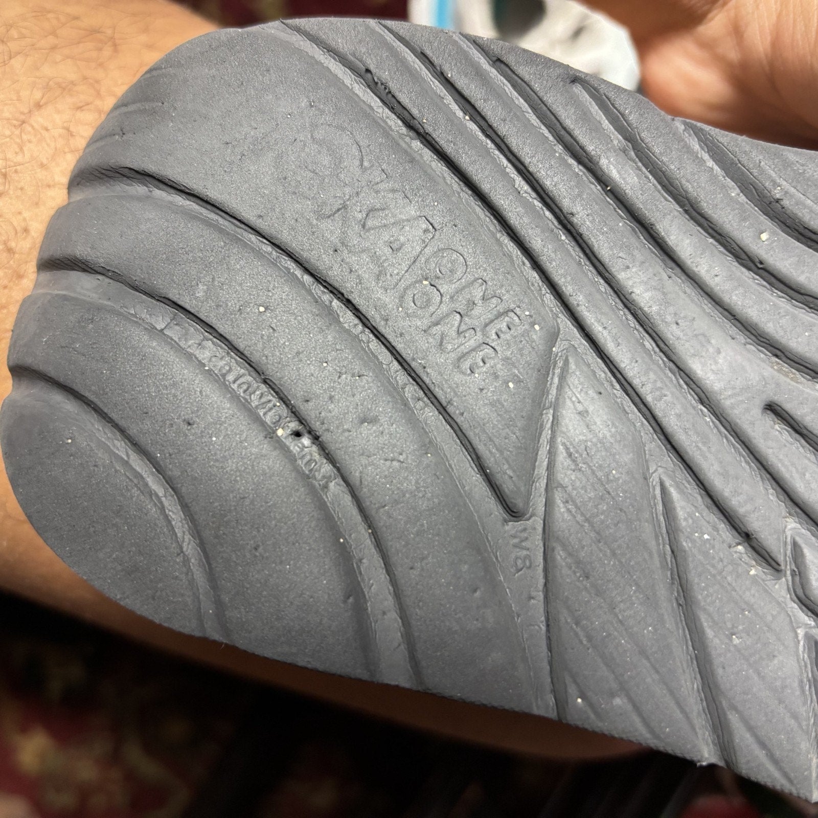 Hoka One One Ora Recovery Slide Women's 8 Black Comfort Athletic Split Toe Thong