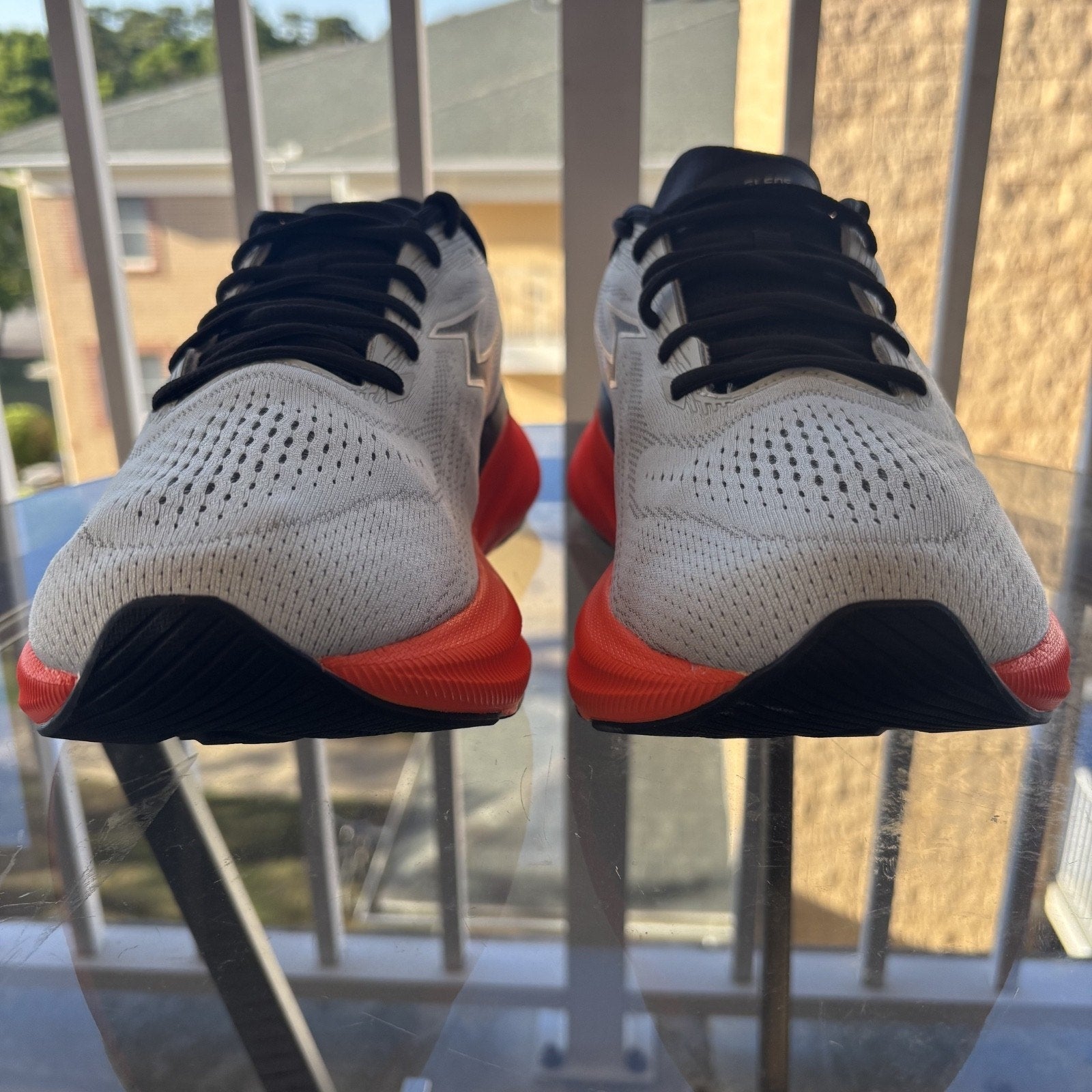 361 ° Degrees Eleos Shoes Mens Sz 10 Grey Orange Road Running Athletic Cushioned