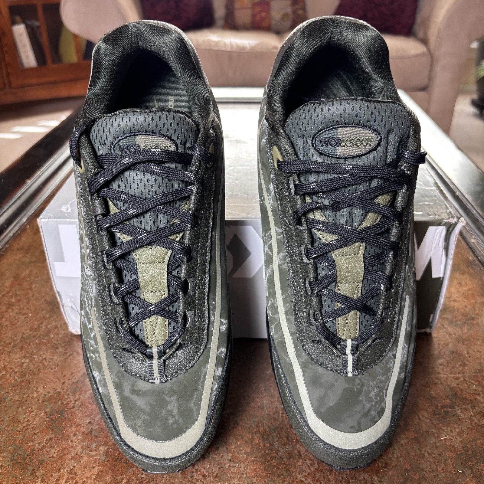 Nike Air Max 95 SP x WORKSOUT Shoes Mens Size 12 Olive Green Black Sneakers NEW
