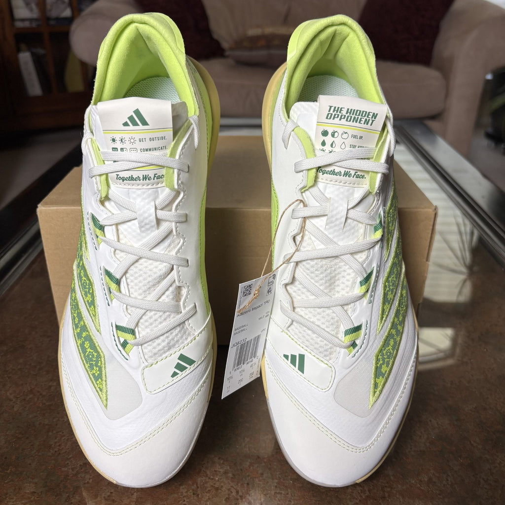 Adidas Adizero Impact TPU Baseball Cleats Men’s Size 11 White Green JQ8232 NEW
