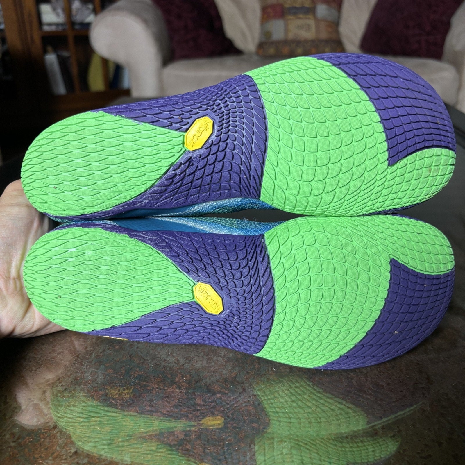 Merrell Vapor Glove 2 Shoes Women's 9 Blue Green Barefoot Minimalist Athletic