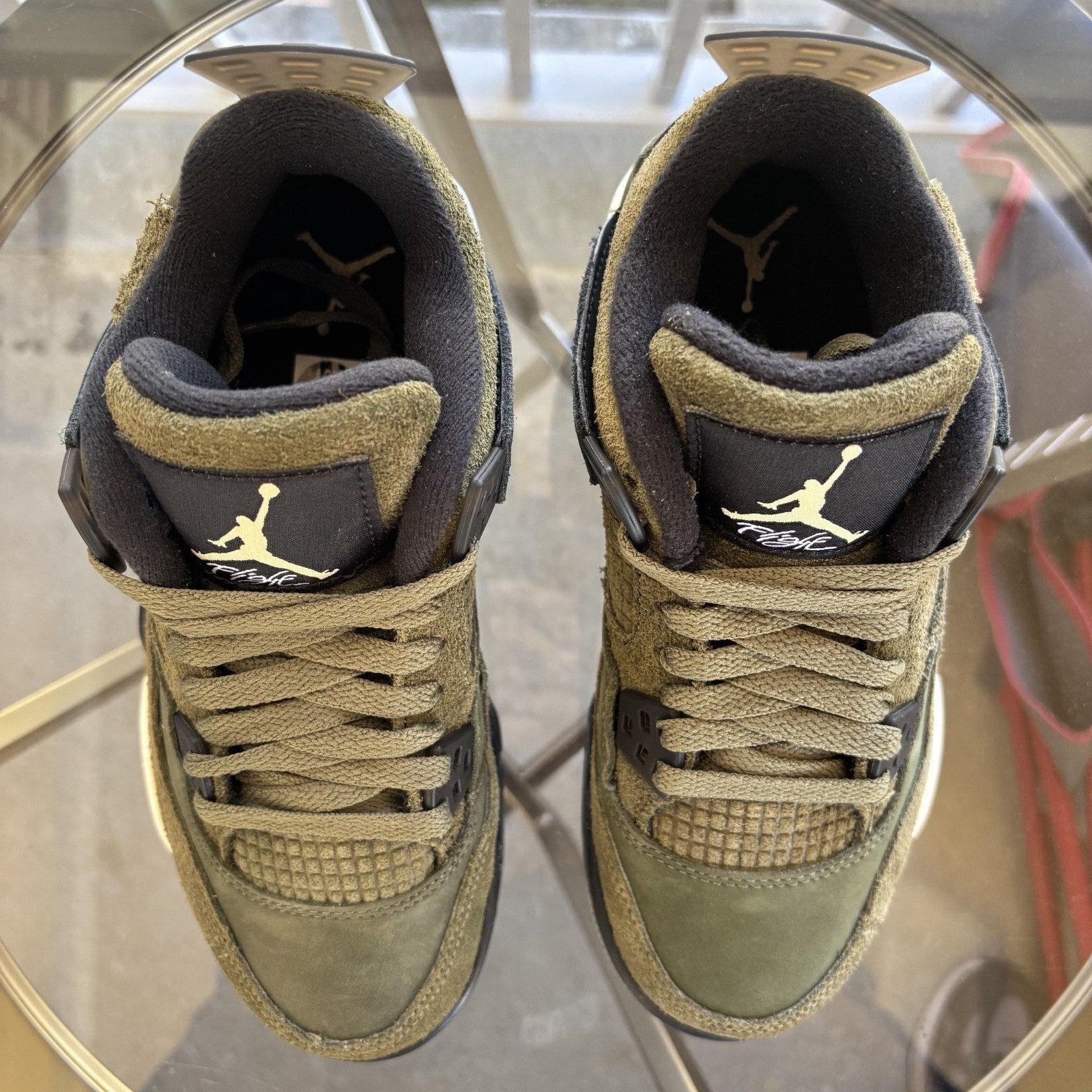Nike Air Jordan 4 Retro SE Craft Medium Olive Green Sneakers Women's Sz 5 | 3.5Y