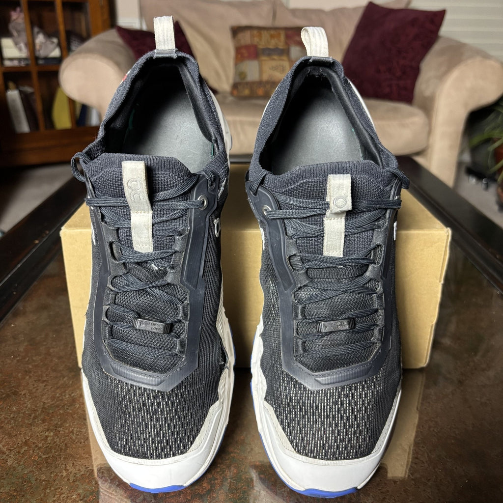On Cloudultra 2 Shoes Mens 11.5 Black White Blue Trail Running Athletic Sneakers