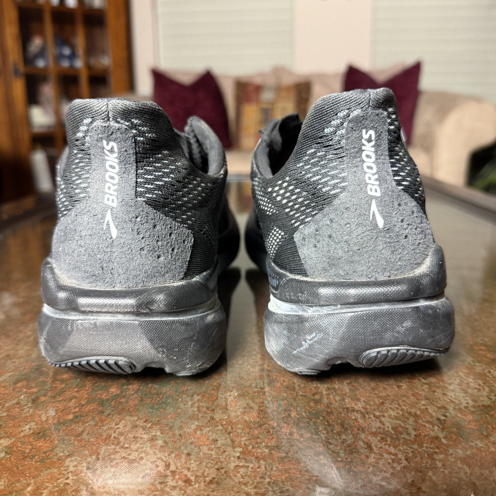 Brooks Hyperion 2 GTS Mens 12.5 Black Grey Road Running Stability Shoes Sneakers
