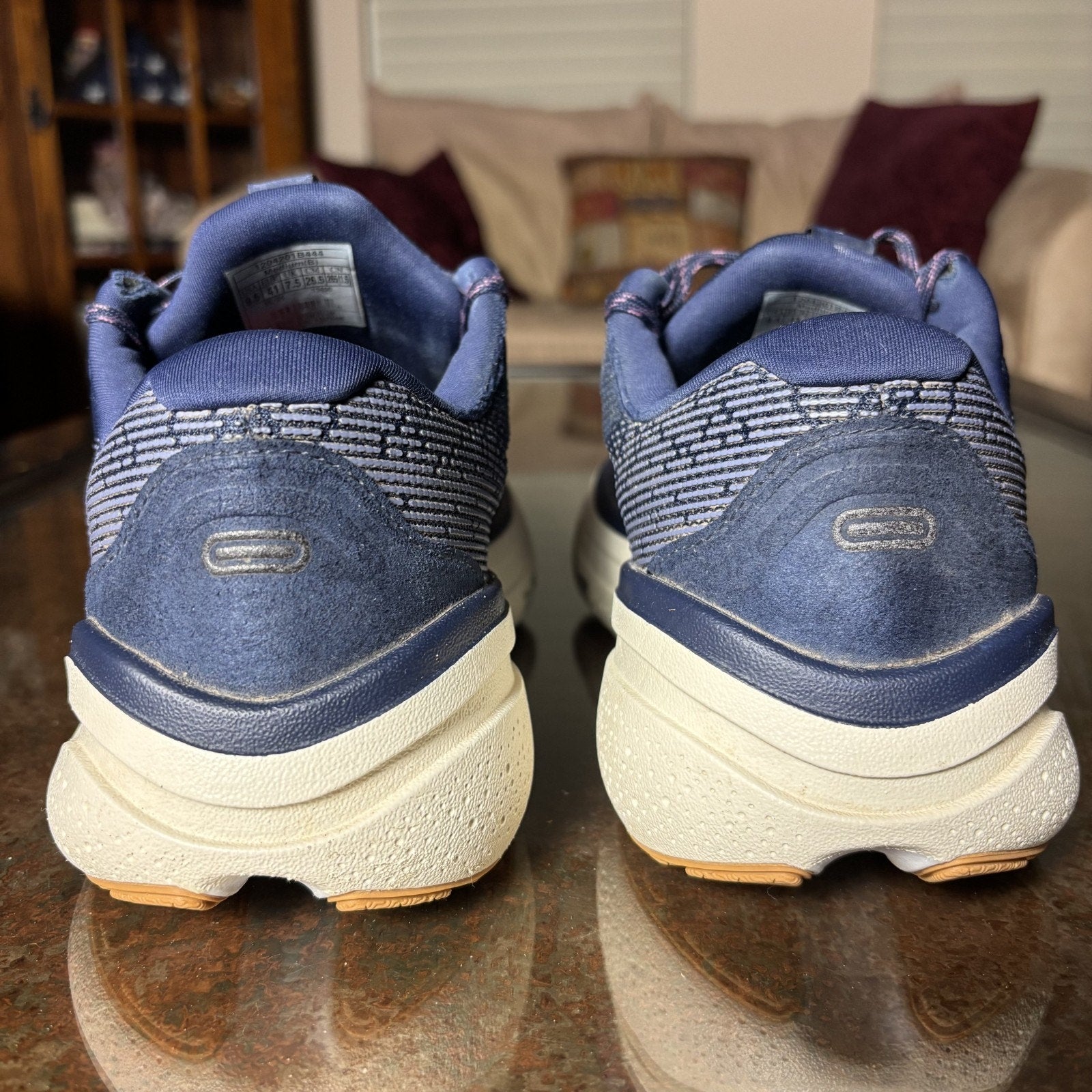 Brooks Ghost Max 2 Shoes Womens 9.5 Navy Blue Road Running Athletic Gym Sneakers