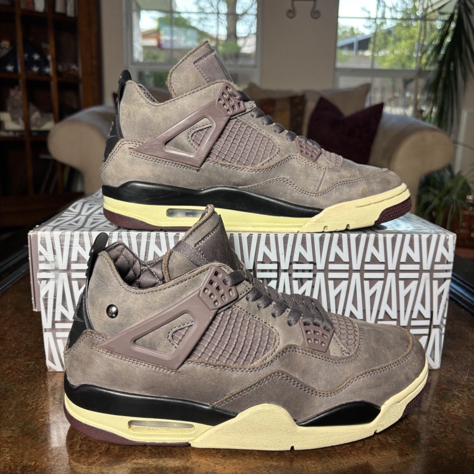 Air Jordan 4 Retro A Ma Maniere Sneakers Womens Sz 9 Violet Ore DV6773-220 Shoes