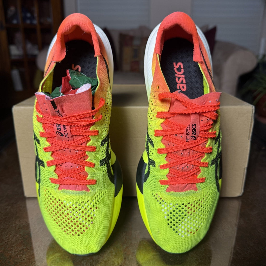 ASICS Metaspeed Edge Tokyo Women's 8 Neon Carbon Plated Running Marathon Shoes