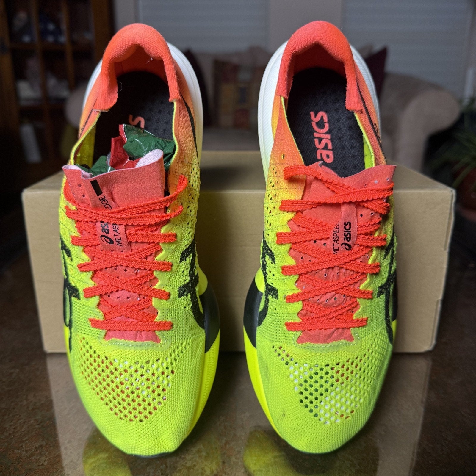 ASICS Metaspeed Edge Tokyo Women's 8 Neon Carbon Plated Running Marathon Shoes