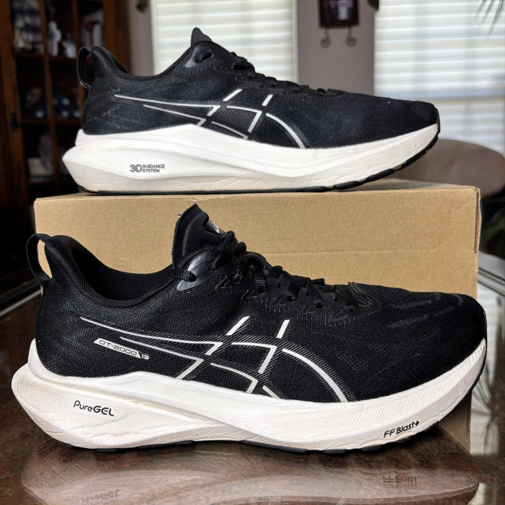 Asics GT-2000 13 Shoes Women's 10 Black White Running Athletic Comfort Sneakers