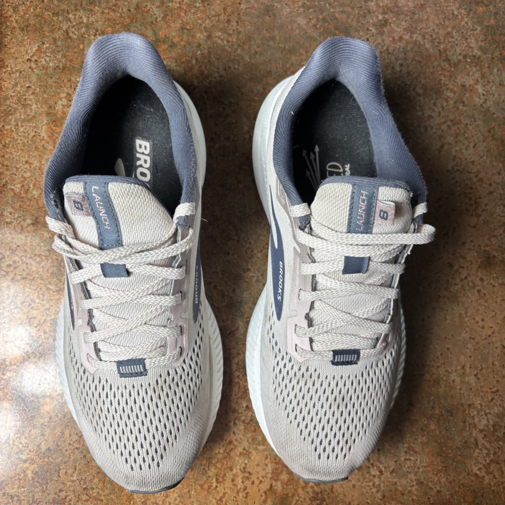 Brooks Launch 8 Shoes Women 6.5 D Wide Pink Running Athletic Sneaker 1203451D653